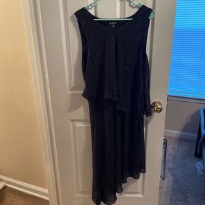 Charming Charlie RSVP Glitter Navy Blue Dress